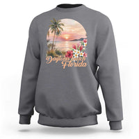 Daytona Beach Florida Sweatshirt Tropical Palm Tree Ocean Travel Gift