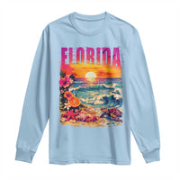 Retro Florida Beach Long Sleeve Shirt Summer Vacation Gift