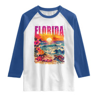 Retro Florida Beach Raglan Shirt Summer Vacation Gift