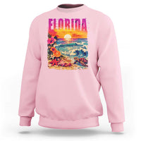 Retro Florida Beach Sweatshirt Summer Vacation Gift