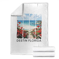 Destin Florida Throw Blanket Summer Travel Beach Vacation Gift