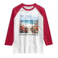 Destin Florida Raglan Shirt Summer Travel Beach Vacation Gift