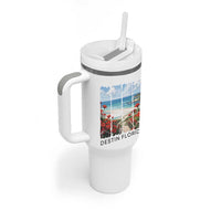 Destin Florida Tumbler With Handle Summer Travel Beach Vacation Gift