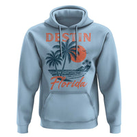 Vintage Destin Florida Beach Hoodie Sunset Palm Tree Graphic