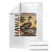 Hawaii Tropical Bird Throw Blanket Summer Island Vacation Gift