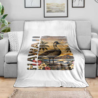 Hawaii Tropical Bird Throw Blanket Summer Island Vacation Gift