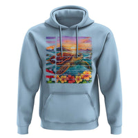 Hawaii Sea Turtle Hoodie Tropical Sunset Island Vacation Gift