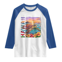 Hawaii Sea Turtle Raglan Shirt Tropical Sunset Island Vacation Gift