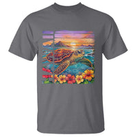 Hawaii Sea Turtle T Shirt Tropical Sunset Island Vacation Gift