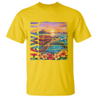 Hawaii Sea Turtle T Shirt Tropical Sunset Island Vacation Gift