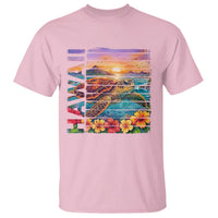 Hawaii Sea Turtle T Shirt Tropical Sunset Island Vacation Gift