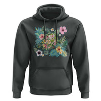 Floral Summer Turtle Hoodie Preppy Tropical Coastal Beach Graphic