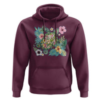 Floral Summer Turtle Hoodie Preppy Tropical Coastal Beach Graphic