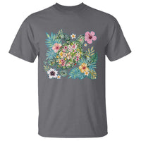 Floral Summer Turtle T Shirt Preppy Tropical Coastal Beach Graphic