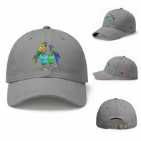 Hawaiian Parrots Drinking Margaritas Baseball Cap Beach Vacation Gift