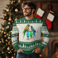 Hawaiian Parrots Drinking Margaritas Ugly Christmas Sweater Beach Vacation Gift