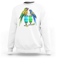 Hawaiian Parrots Drinking Margaritas Sweatshirt Beach Vacation Gift