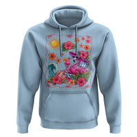 Funny Flamingo Tropical Floral Summer Vacation Graphic Hoodie
