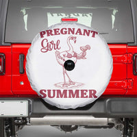Flamingo Pregnancy Announcement Spare Tire Cover Summer Beach Mom To Be Gift