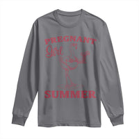 Flamingo Pregnancy Announcement Long Sleeve Shirt Summer Beach Mom To Be Gift