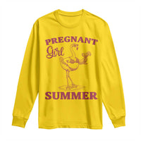 Flamingo Pregnancy Announcement Long Sleeve Shirt Summer Beach Mom To Be Gift