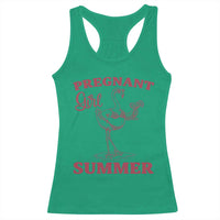 Flamingo Pregnancy Announcement Racerback Tank Top Summer Beach Mom To Be Gift