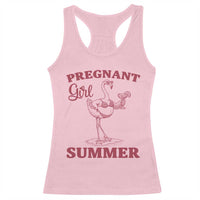 Flamingo Pregnancy Announcement Racerback Tank Top Summer Beach Mom To Be Gift