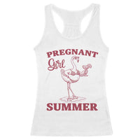 Flamingo Pregnancy Announcement Racerback Tank Top Summer Beach Mom To Be Gift