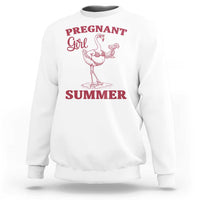 Flamingo Pregnancy Announcement Sweatshirt Summer Beach Mom To Be Gift