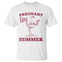 Flamingo Pregnancy Announcement T Shirt Summer Beach Mom To Be Gift