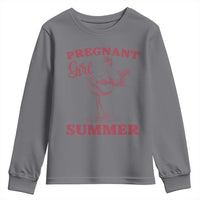 Flamingo Pregnancy Announcement Youth Sweatshirt Summer Beach Mom To Be Gift