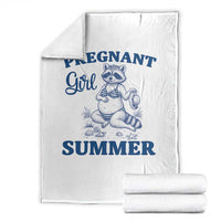 Raccoon Pregnancy Announcement Throw Blanket Summer Beach Mom To Be Gift