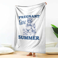 Raccoon Pregnancy Announcement Throw Blanket Summer Beach Mom To Be Gift