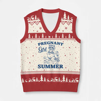 Raccoon Pregnancy Announcement V-Neck Knit Sweater Vest Summer Beach Mom To Be Gift