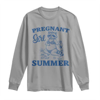 Raccoon Pregnancy Announcement Long Sleeve Shirt Summer Beach Mom To Be Gift