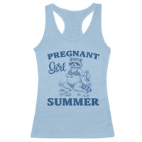 Raccoon Pregnancy Announcement Racerback Tank Top Summer Beach Mom To Be Gift