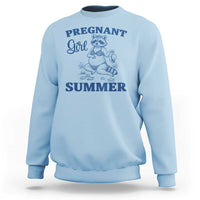 Raccoon Pregnancy Announcement Sweatshirt Summer Beach Mom To Be Gift