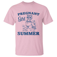 Raccoon Pregnancy Announcement T Shirt Summer Beach Mom To Be Gift