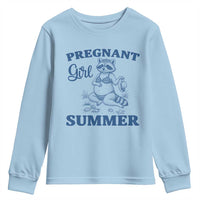 Raccoon Pregnancy Announcement Youth Sweatshirt Summer Beach Mom To Be Gift