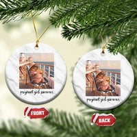 Summer Capybara Pregnancy Ceramic Ornament Baby Announcement Gift