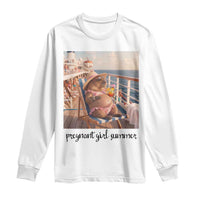 Summer Capybara Pregnancy Long Sleeve Shirt Baby Announcement Gift