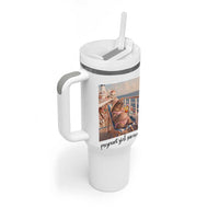 Summer Capybara Pregnancy Tumbler With Handle Baby Announcement Gift