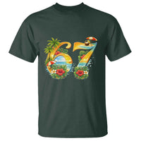 Hawaii Six Seven T Shirt Tropical Hibiscus Vacation Graphic