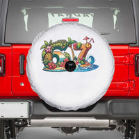 Tropical Beach Six Seven Spare Tire Cover Summer Island Vacation Graphic