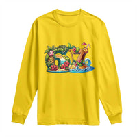 Tropical Beach Six Seven Long Sleeve Shirt Summer Island Vacation Graphic