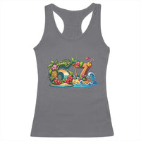 Tropical Beach Six Seven Racerback Tank Top Summer Island Vacation Graphic