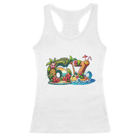 Tropical Beach Six Seven Racerback Tank Top Summer Island Vacation Graphic