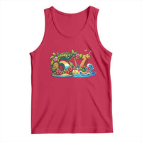 Tropical Beach Six Seven Tank Top Summer Island Vacation Graphic