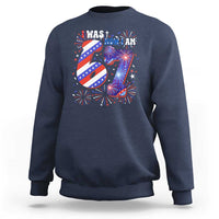 I Was Six Now I Am Seven Sweatshirt Patriotic 7th Birthday Gift