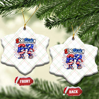Funny Six Seven Dabbing Ceramic Ornament Patriotic American Pride Gift
